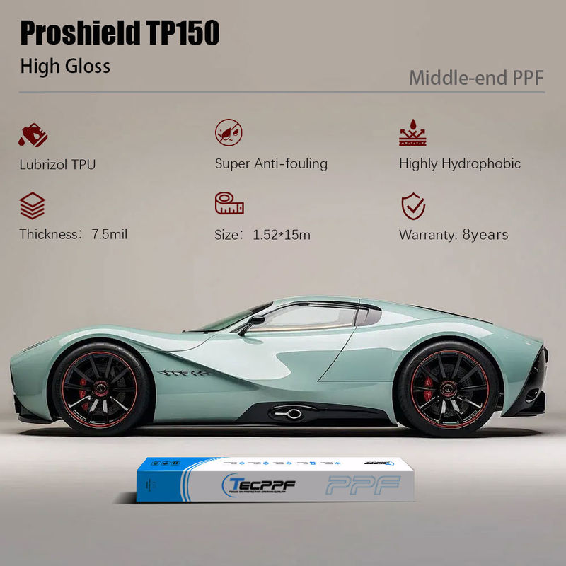 High Gloss New Car Paint Protection 7.5mil PPF Auto Paint Protection Polymeric Hydrophobic Layer