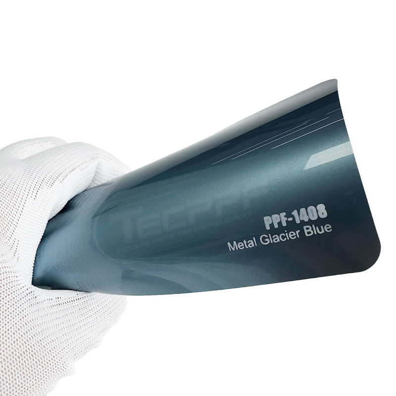 PPF-1408 Metal Glacier Blue Color Paint Protection Film Stain Proof