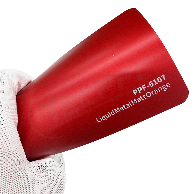 PPF-6107 Liquid Metal Matte Orange Color Paint Protection Film self-healing