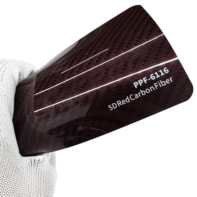 PPF-6116 Red 8mil Color Carbon Fiber Ppf Film UV Protective