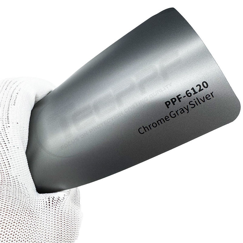 PPF-6120 Chrome Gray Silver Color Paint Protection Film 8 Mil scratch-resistant