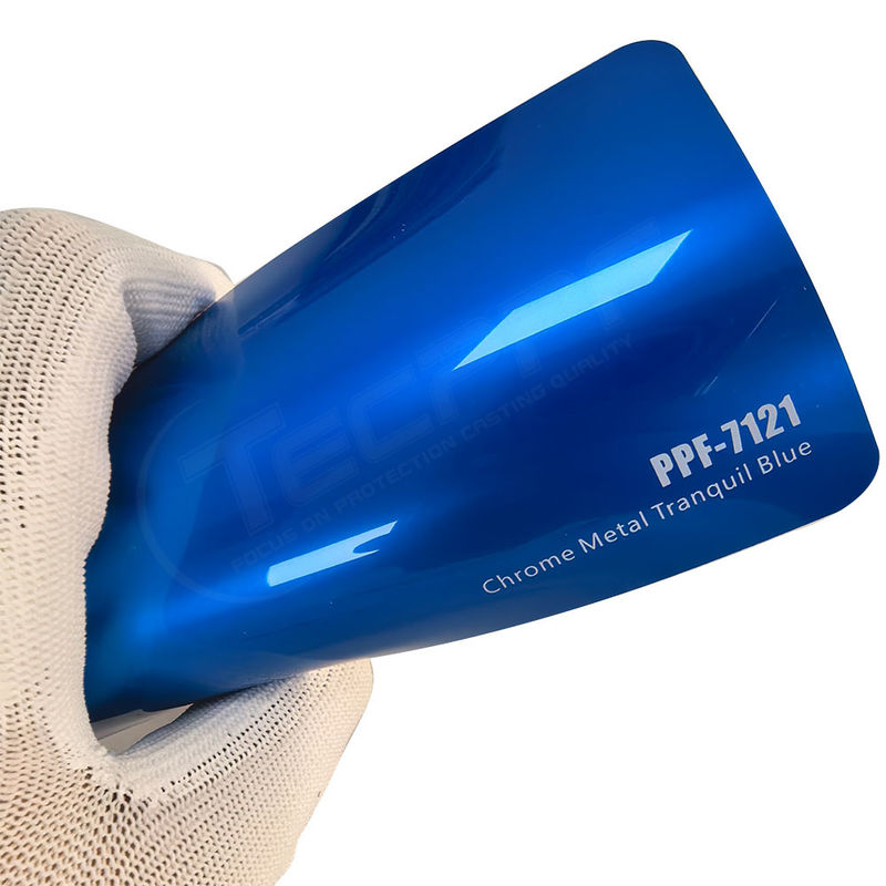 PPF-7121 Chrome Metal Tranquil Blue Color Paint Protection Film For Car Scratch