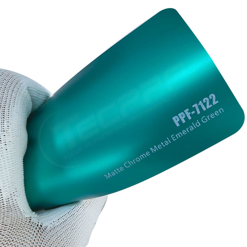 PPF-7122 Matte Chrome Metal Emerald Green Color Paint Protection Film For Car Scratch