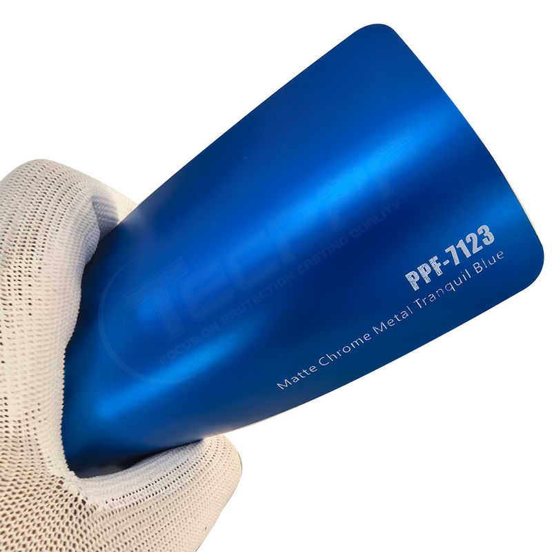 PPF-7123 Matte Chrome Metal Tranquil Blue Color Paint Protection Film For Car Scratch