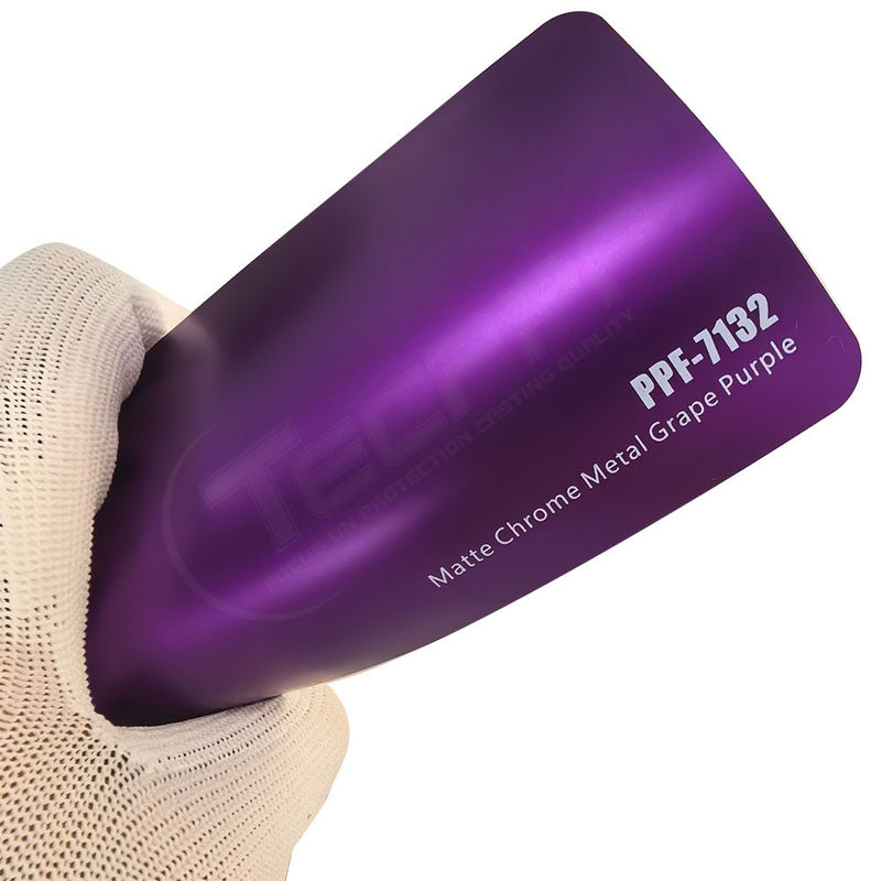 PPF-7132 Matte Chrome Metal Grape Purple Color Paint Protection Film For Car Scratch