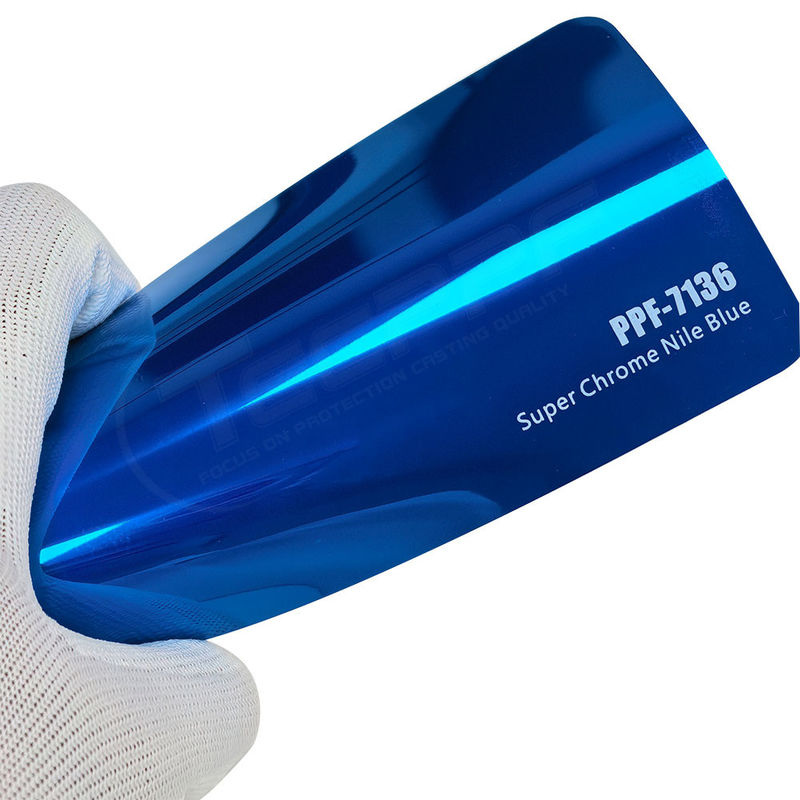 PPF-7136 Super Chrome Nile Blue Color Paint Protection Film For Car Scratch