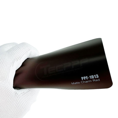 Matte Charm Red Colored Ppf Wrap 8mil Colour Change Paint Protection Film